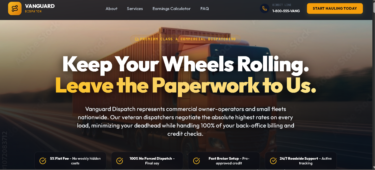Truck Dispatching Website